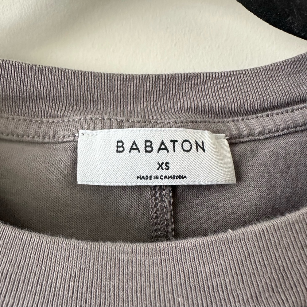 Aritzia-Babaton Shoulder Pad Mini Dress In Pewter Grey (Size:XS) - Picture 10 of 11
